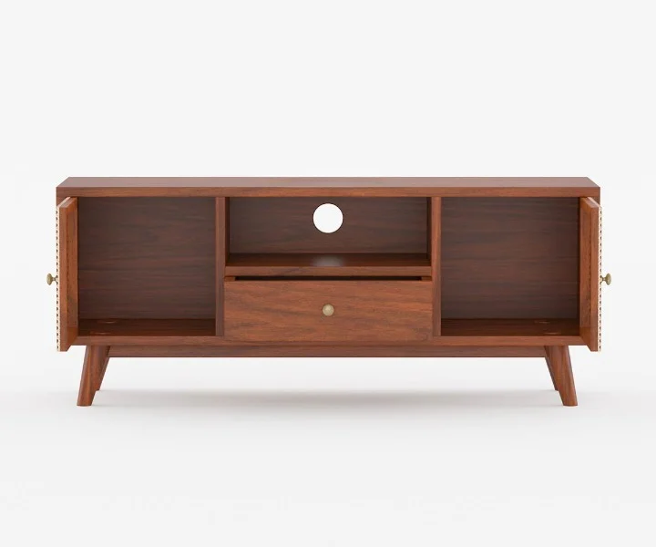 Kyoto Solid Sheesham Wood TV Unit with Storage - Image 4