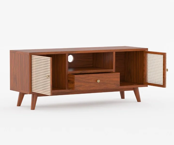 Kyoto Solid Sheesham Wood TV Unit with Storage - Image 5