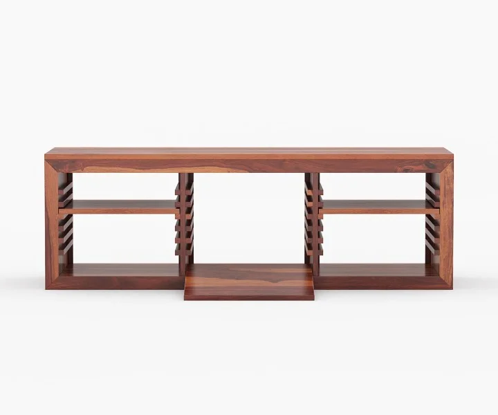 Natural Finish Sheesham TV Unit - Image 4