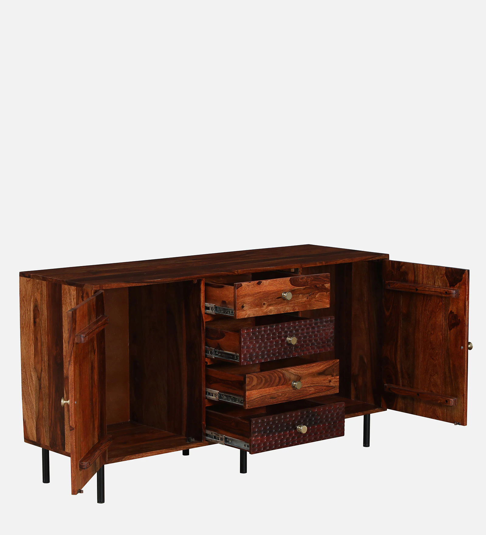 Lioren Solid Wood Large Cabinet with Modern Minimal Design - Image 5