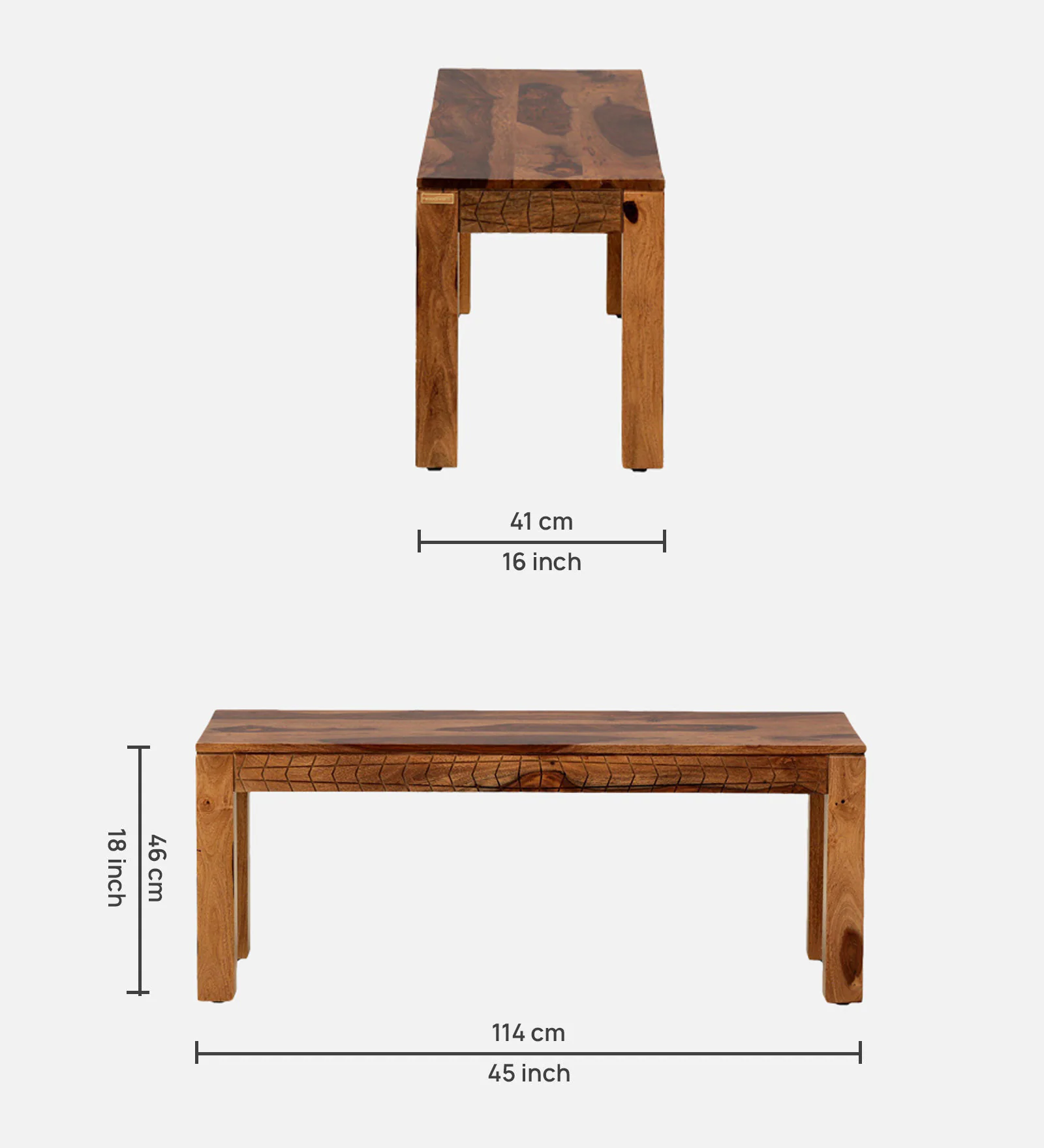 Lorex Handcrafted Solid Sheesham Wood 6 Seater Dining Table Set - Image 3