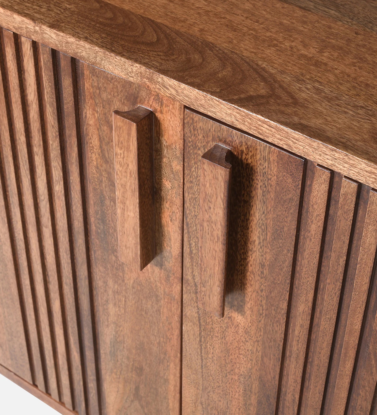Lumiora Solid Sheesham Wood Home Storage Cabinet in Teak Finish - Image 3