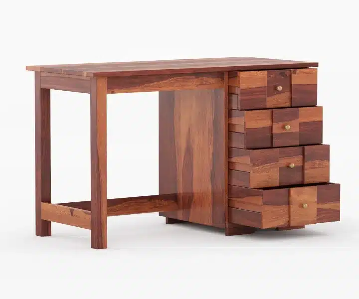 Lumora Solid Sheesham Wood Study Table for Home and Office in Honey Finish - Image 4