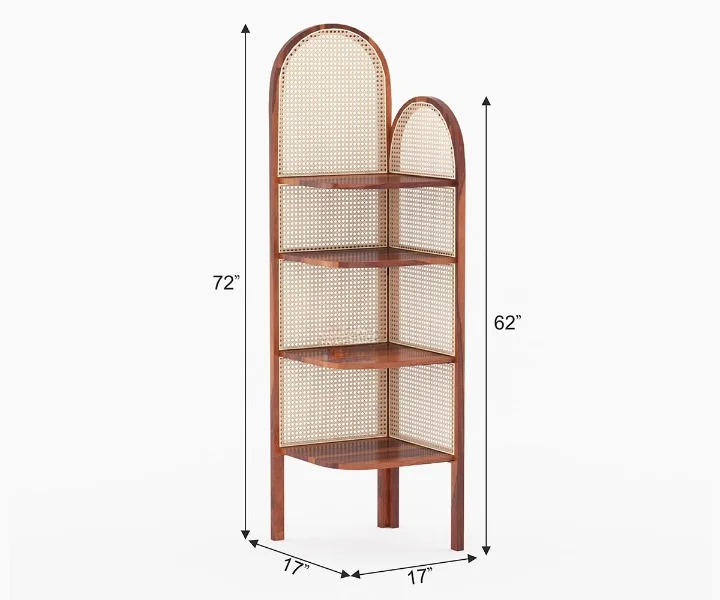 Luxury Handcrafted Solid Sheesham Wood Bookshelf for Home Library - Image 5