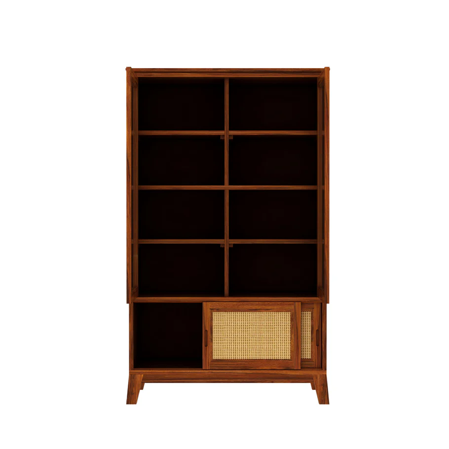 Maharaja Sheesham Wood Crockery Cabinet with Glass Display and Storage. - Image 4