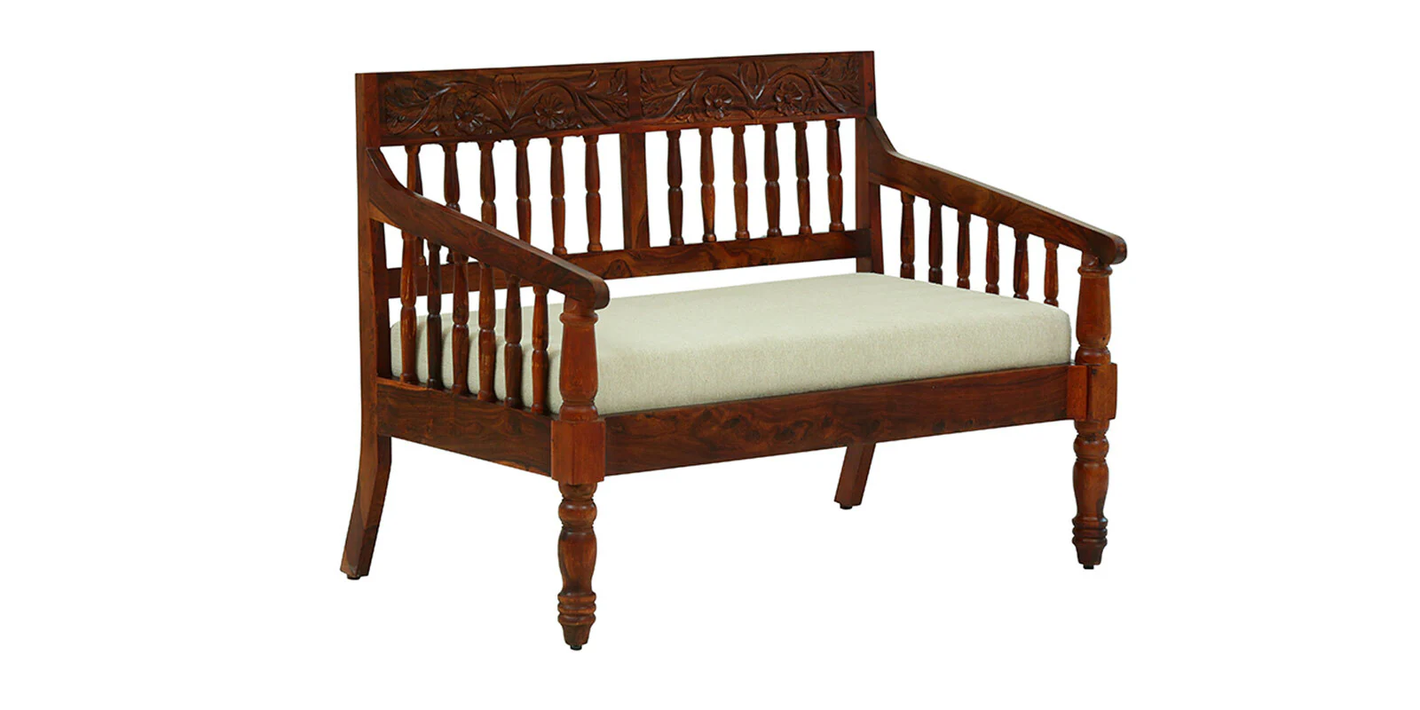Majestic Living Premium Sheesham Wood 2 Seater Sofa Set - Image 5