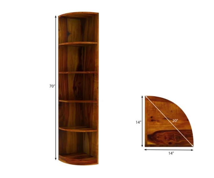 Majestic Solid Sheesham Wood Multi-Purpose Book Storage Cabinet - Image 2