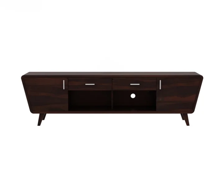 Maple Solid Sheesham Wood TV Unit with Storage Cabinet - Image 5