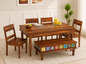 Marlow Heritage Wooden 6 Seater Dining Table Set