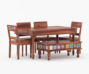 Marlow Heritage Wooden 6 Seater Dining Table Set - Image 11
