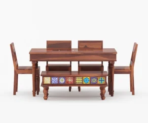 Marlow Heritage Wooden 6 Seater Dining Table Set - Image 10