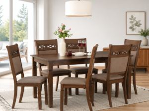 Marlowe Premium Solid Sheesham Wood 6 Seater Dining Set