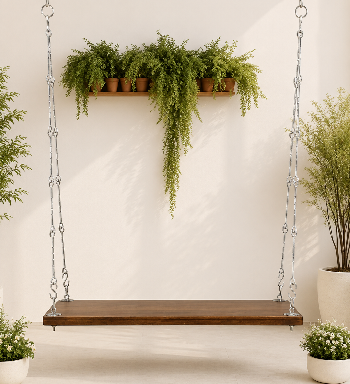 Marvella Solid Wood Wooden Swing for Stylish Living Spaces