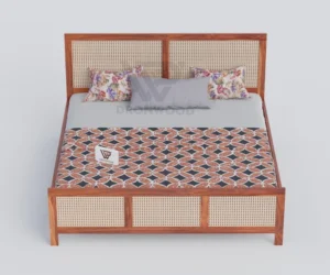 Milan Premium Solid Sheesham Wood Storage Bed with Headboard - Image 4