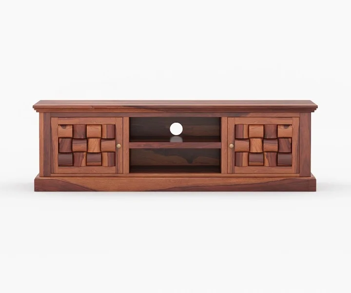 Willow Handcrafted Wooden Media Console Unit - Image 2