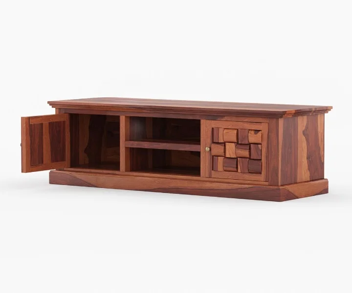 Willow Handcrafted Wooden Media Console Unit - Image 5