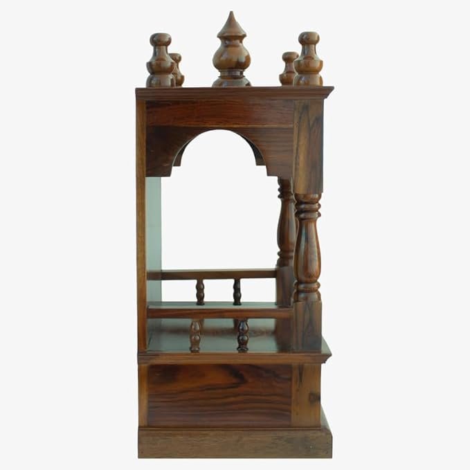 Modern Heritage Solid Wood Home Temple with Drawer and Cabinet Storage - Image 3