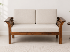 Monarch Premium Solid Sheesham Wood 2 Seater Sofa in Classic Honey Finish