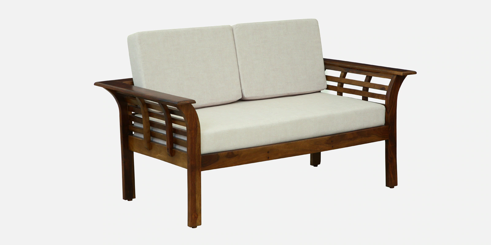 Monarch Premium Solid Sheesham Wood 2 Seater Sofa in Classic Honey Finish - Image 6