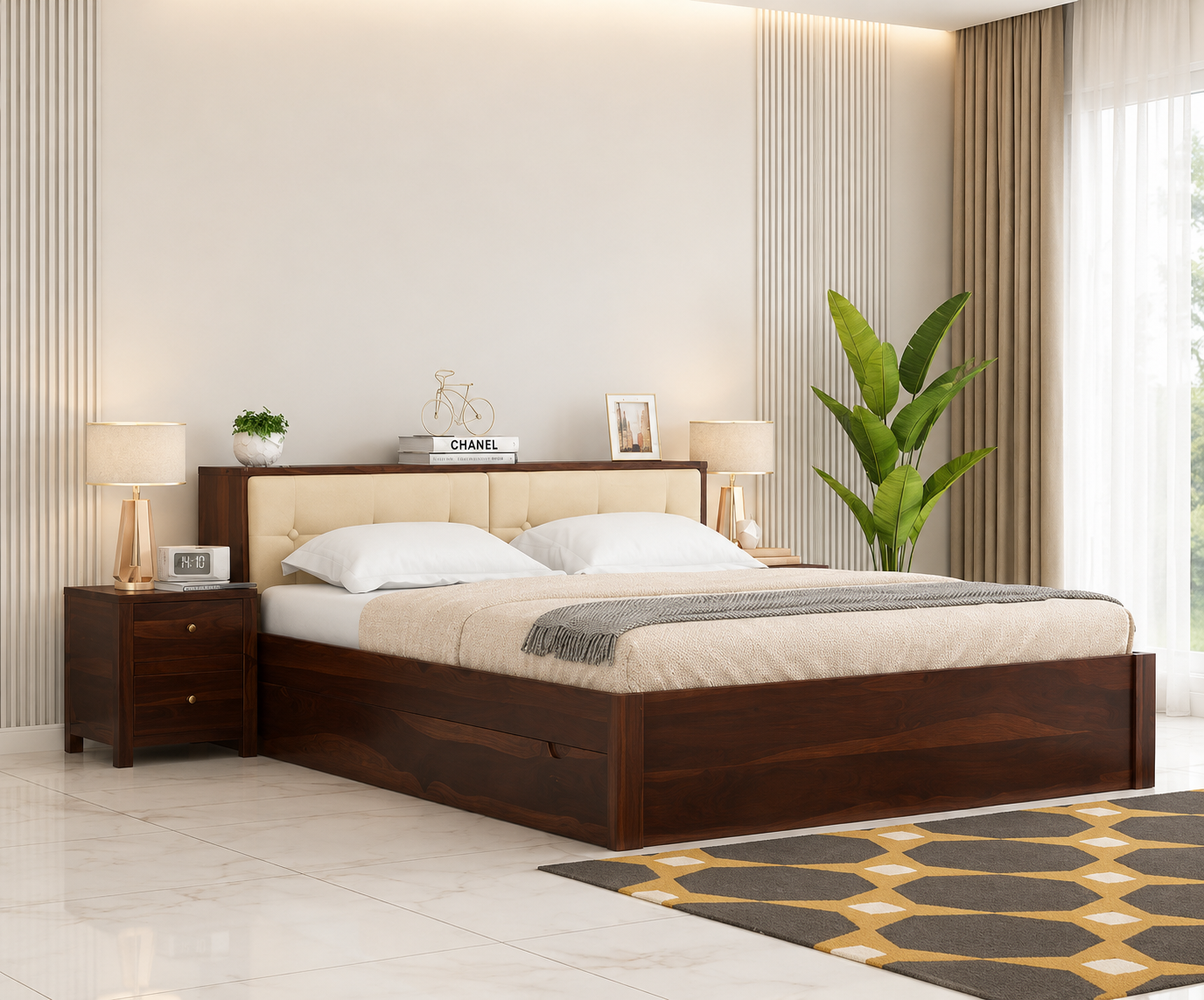 Montessa Premium Solid Wood Bed with Sophisticated Craftsmanship