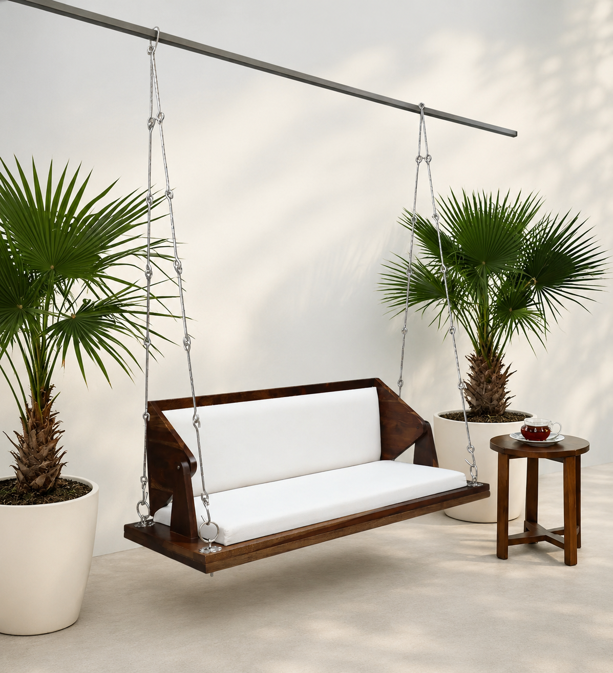 Morina Solid Wood Wooden Swing with Elegant Contemporary Design