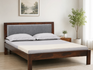 Morvik Handcrafted Solid Sheesham Wood Double Bed
