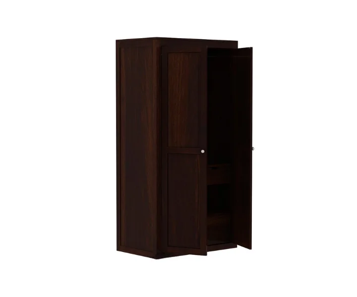 Natural Solid Sheesham Wood 2 Door Wardrobe - Image 3