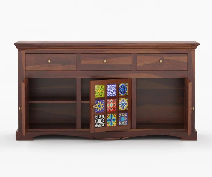Naturewood Solid Sheesham Wood Cabinet in Honey Finish - Image 4