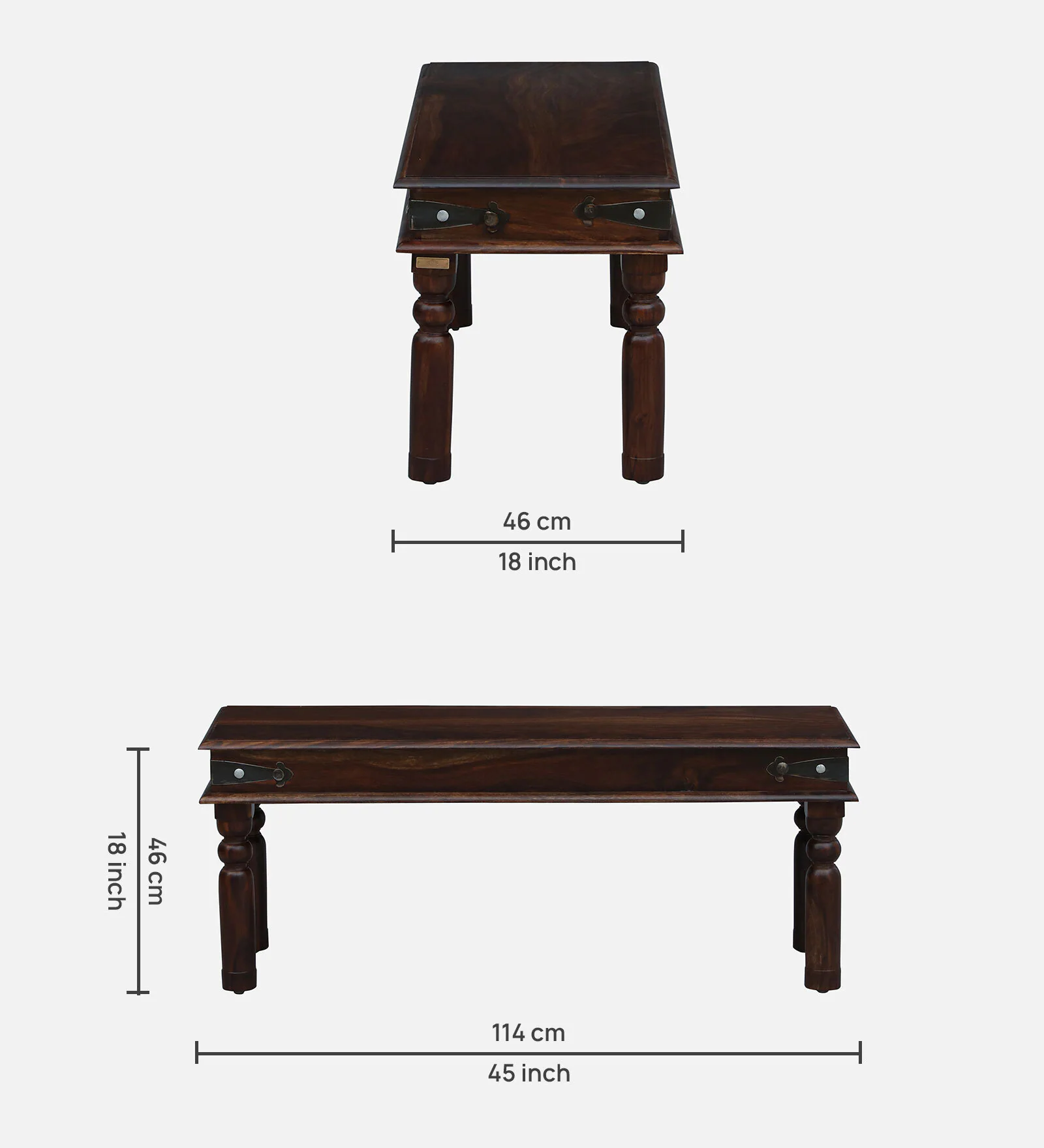 Norchester Handcrafted Solid Sheesham Wood Dining Set - Image 3