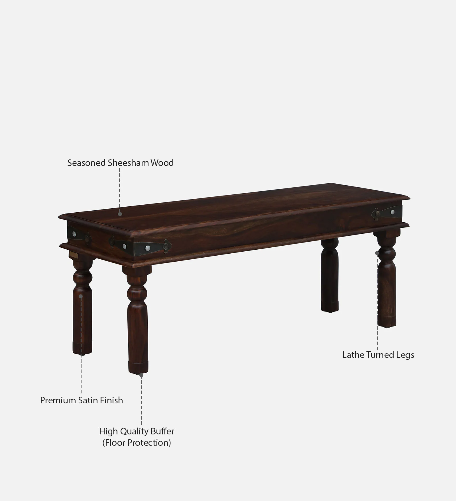 Norchester Handcrafted Solid Sheesham Wood Dining Set - Image 9