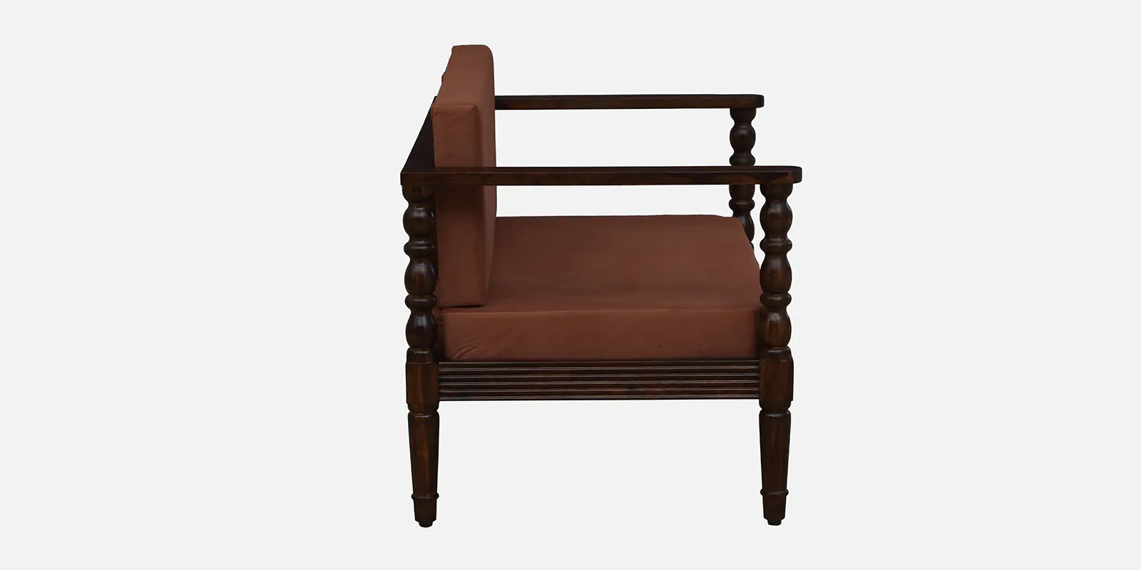 Nordic Bliss Solid Sheesham Wood Upholstered 2 Seater Sofa - Image 5