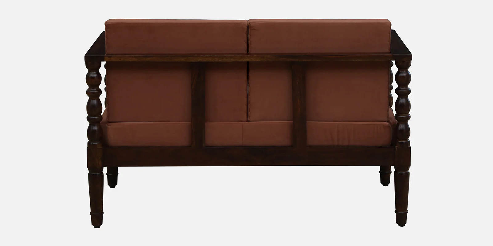 Nordic Bliss Solid Sheesham Wood Upholstered 2 Seater Sofa - Image 6