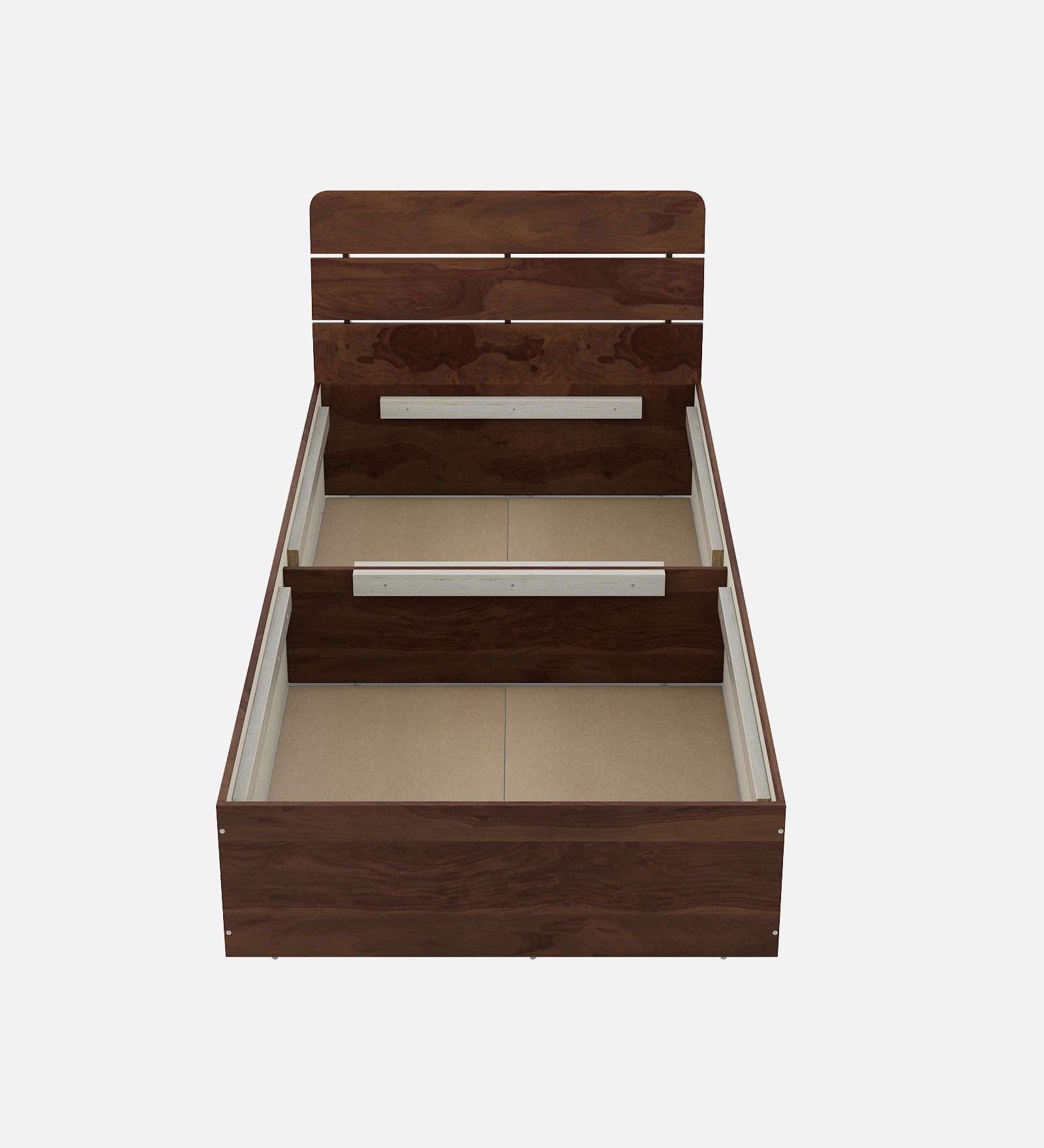 Nordic Luxury Wooden Single Bed with Natural Wood Grain Finish - Image 4
