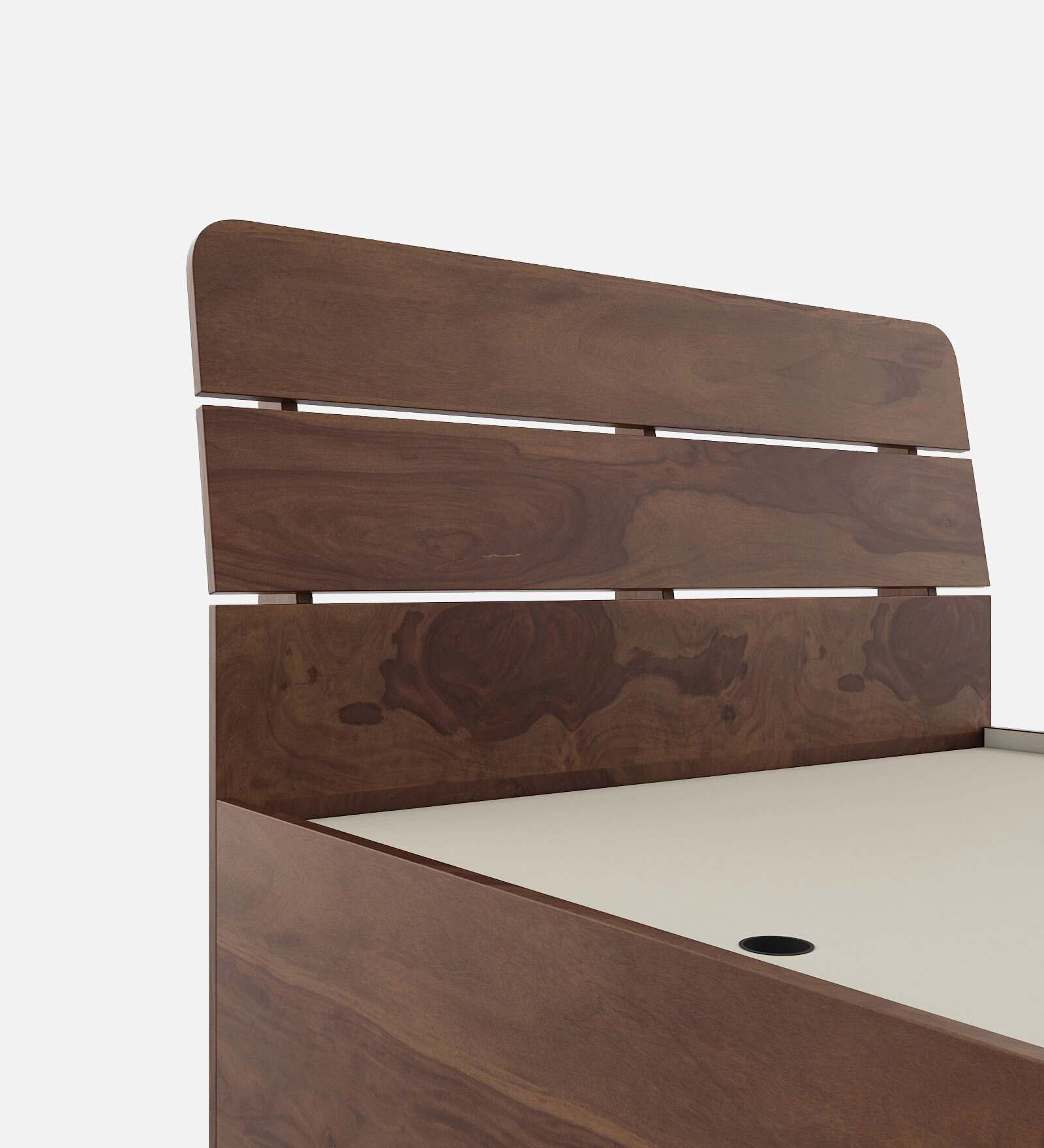 Nordic Luxury Wooden Single Bed with Natural Wood Grain Finish - Image 6