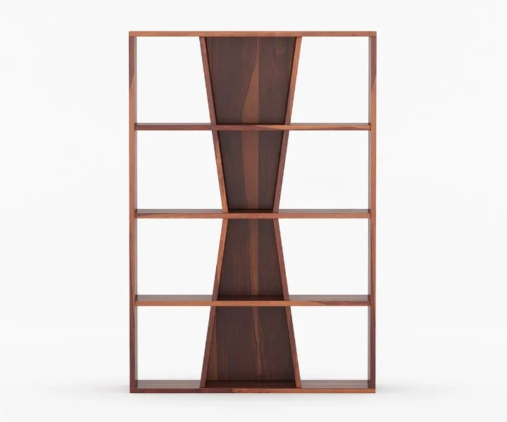 Nordic Style Solid Sheesham Wood Display Bookshelf for Modern Homes - Image 2