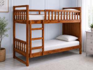 Norvick Sheesham Wood Bunk Bed in Honey Oak Finish