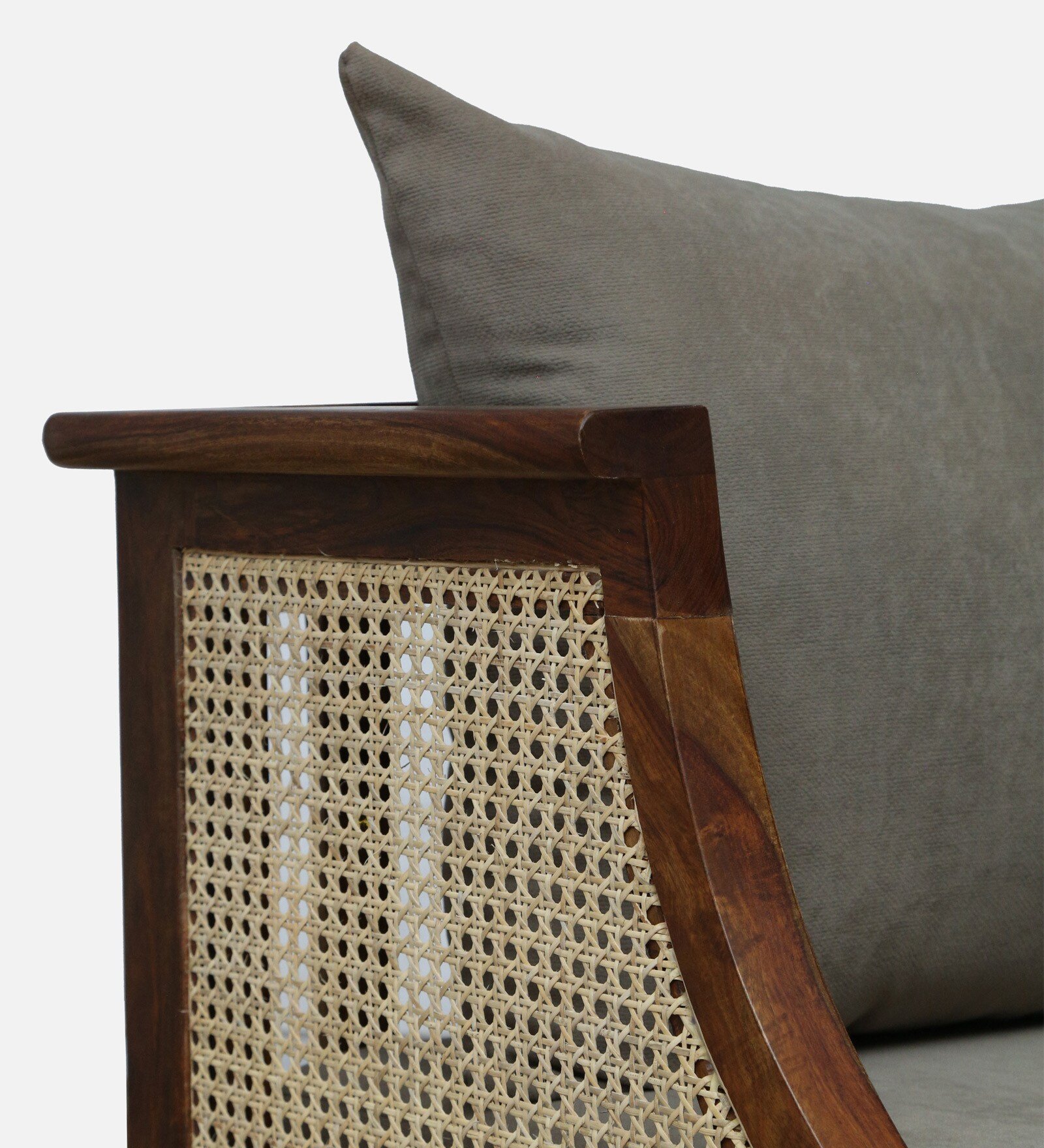 Norvik Solid Wood Lounge 1 Seater Sofa in Honey Oak Finish - Image 4