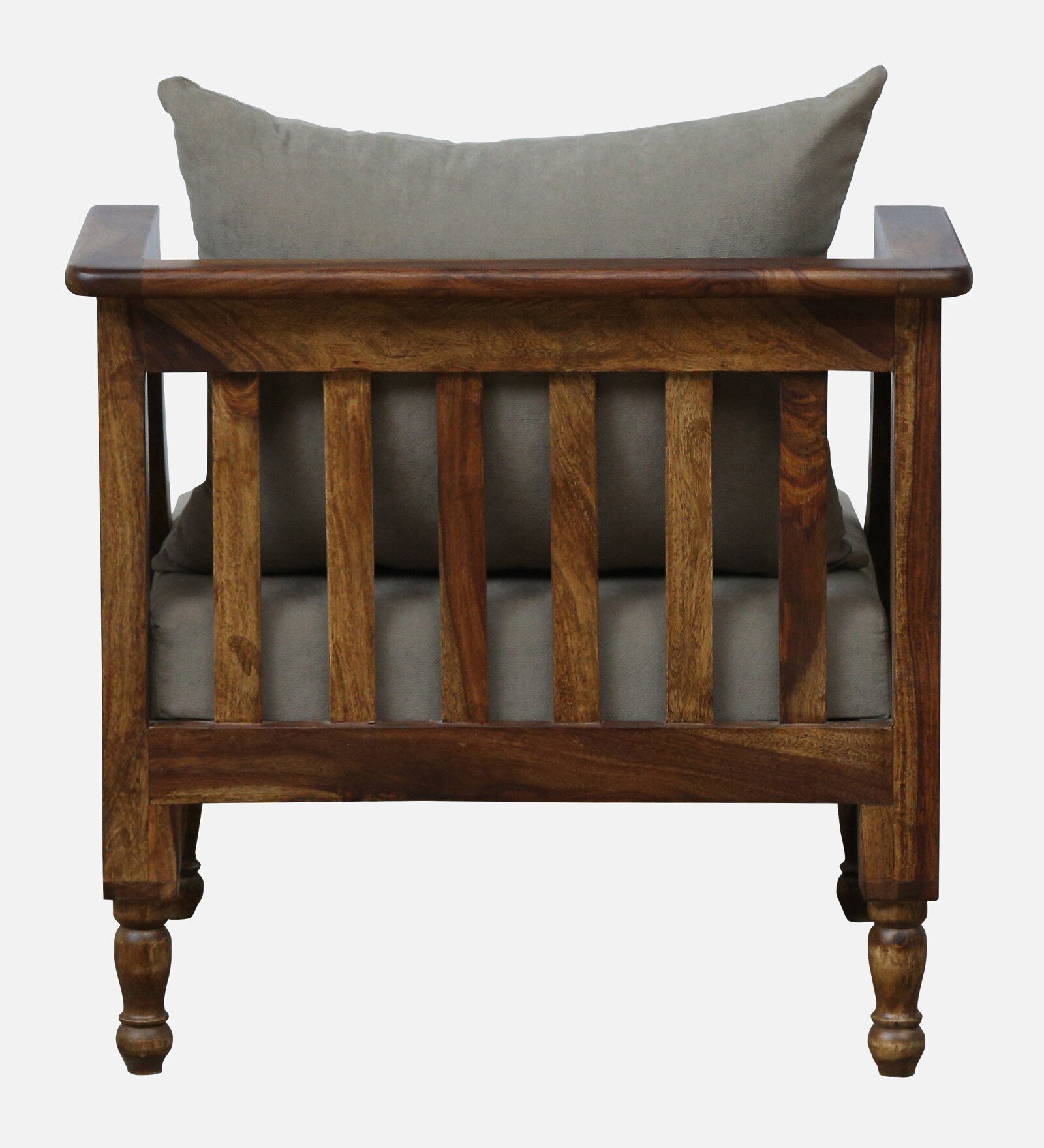 Norvik Solid Wood Lounge 1 Seater Sofa in Honey Oak Finish - Image 6