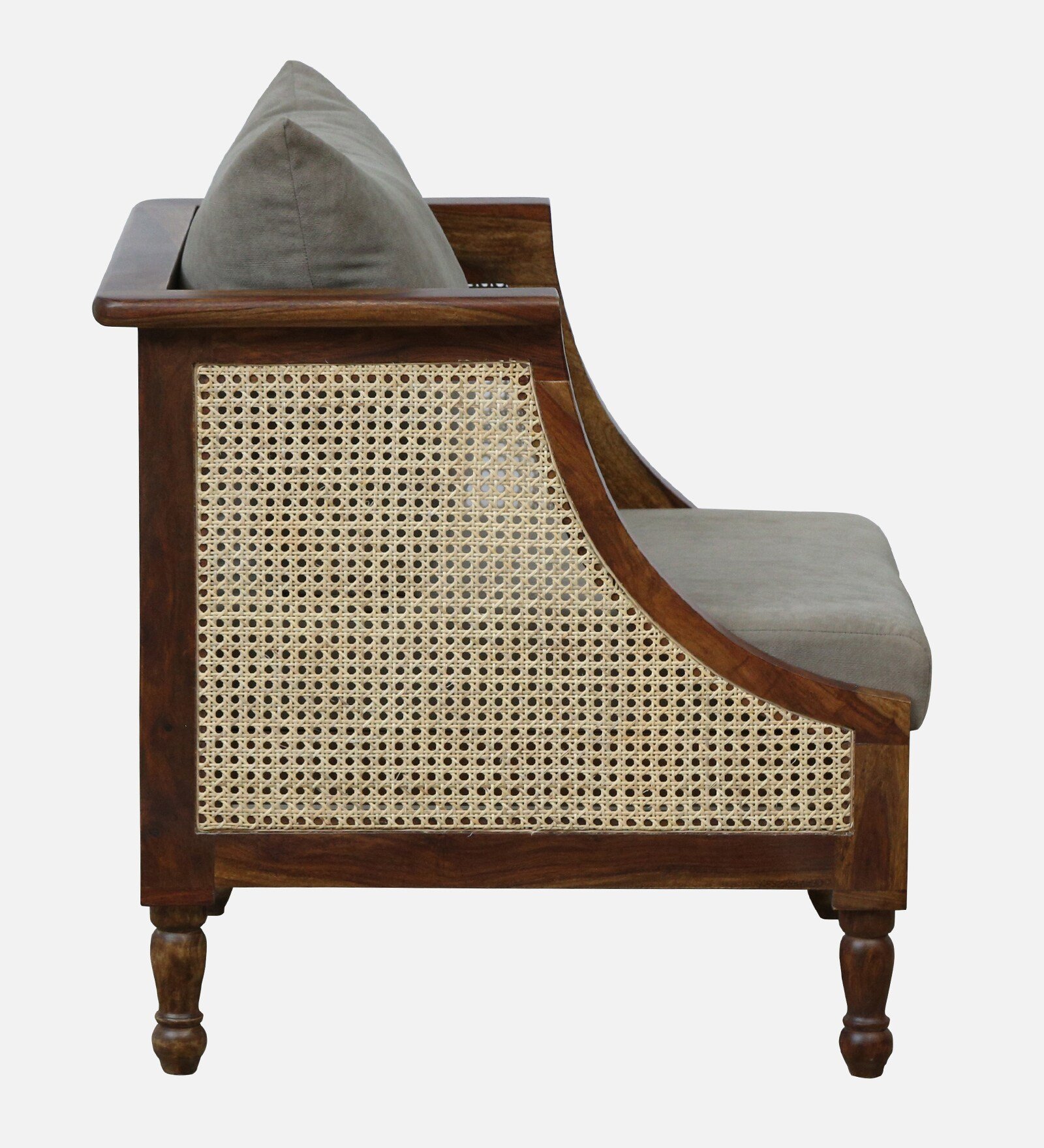 Norvik Solid Wood Lounge 1 Seater Sofa in Honey Oak Finish - Image 7