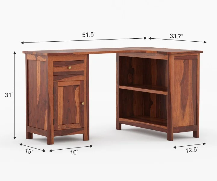 Norvix Solid Wooden Study Table with Elegant Contemporary Design - Image 6