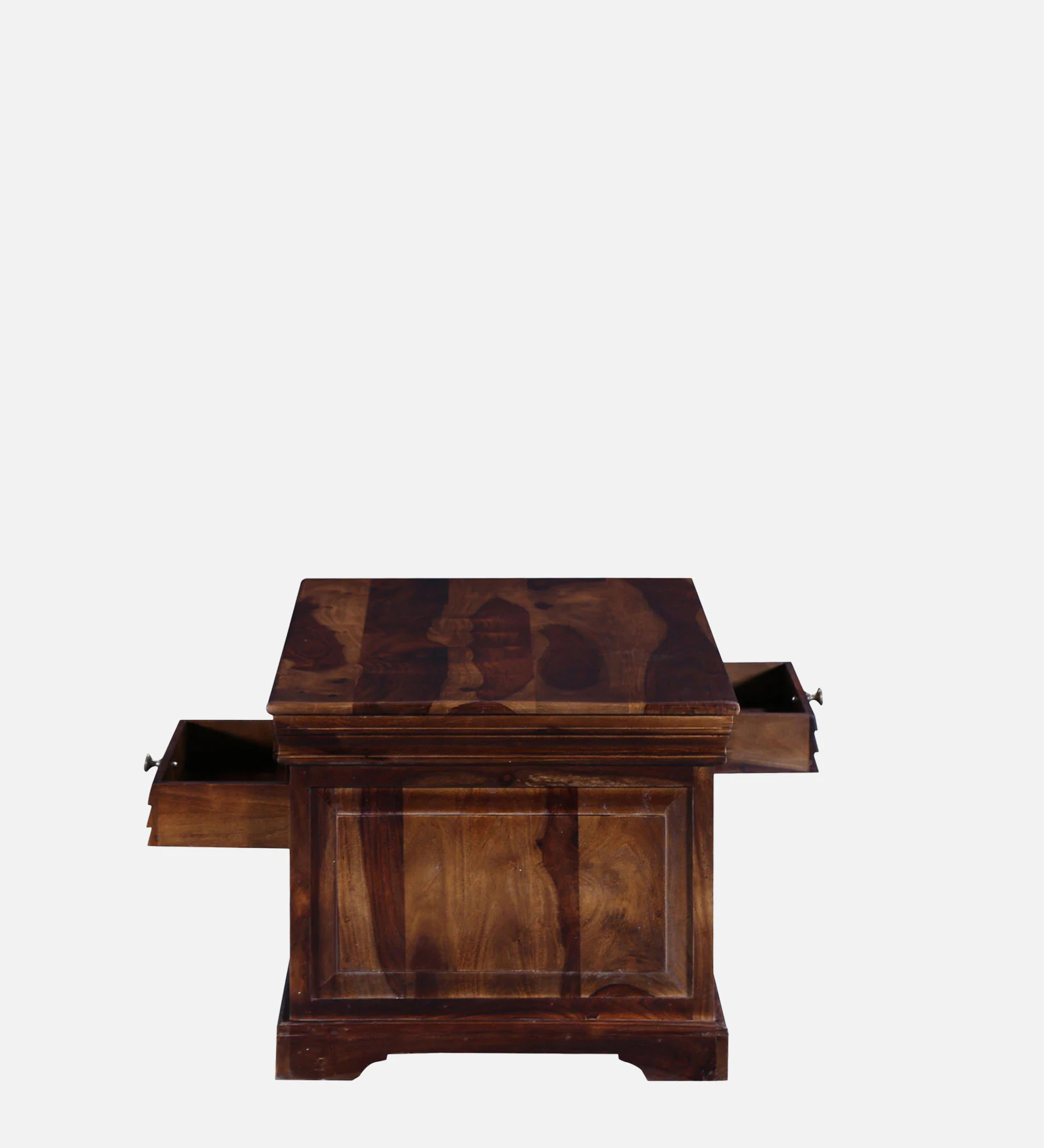 Norwick Handcrafted Sheesham Wood Coffee Table with Shelf - Image 3