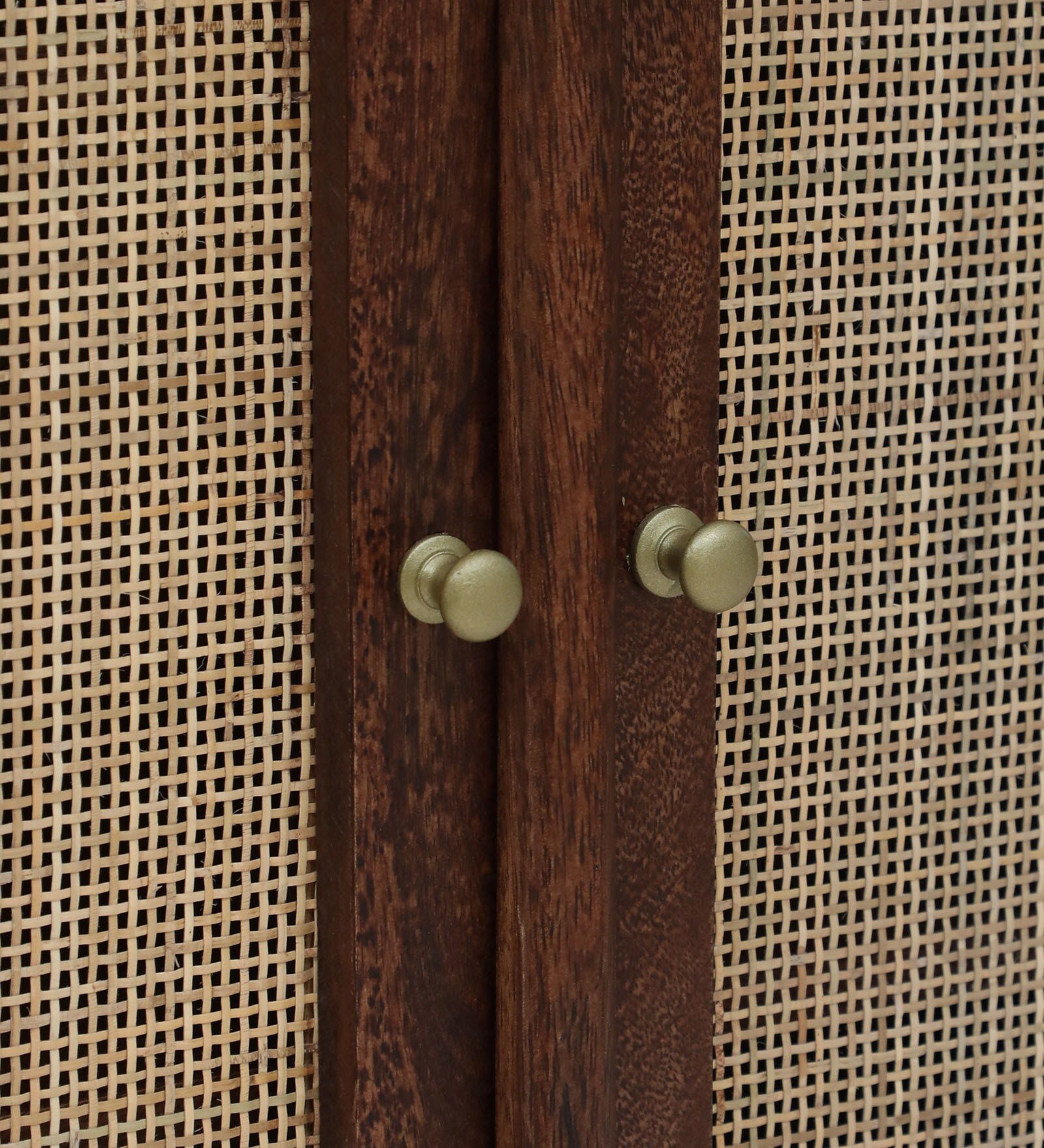 Norwick Sheesham Wood 2 Door Storage Cabinet in Rustic Walnut Finish - Image 2