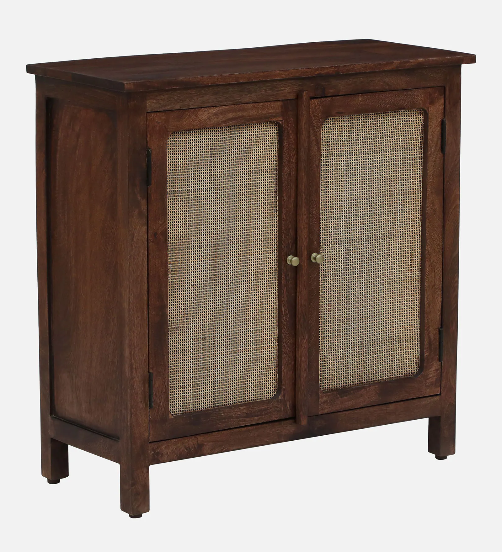 Norwick Sheesham Wood 2 Door Storage Cabinet in Rustic Walnut Finish - Image 3