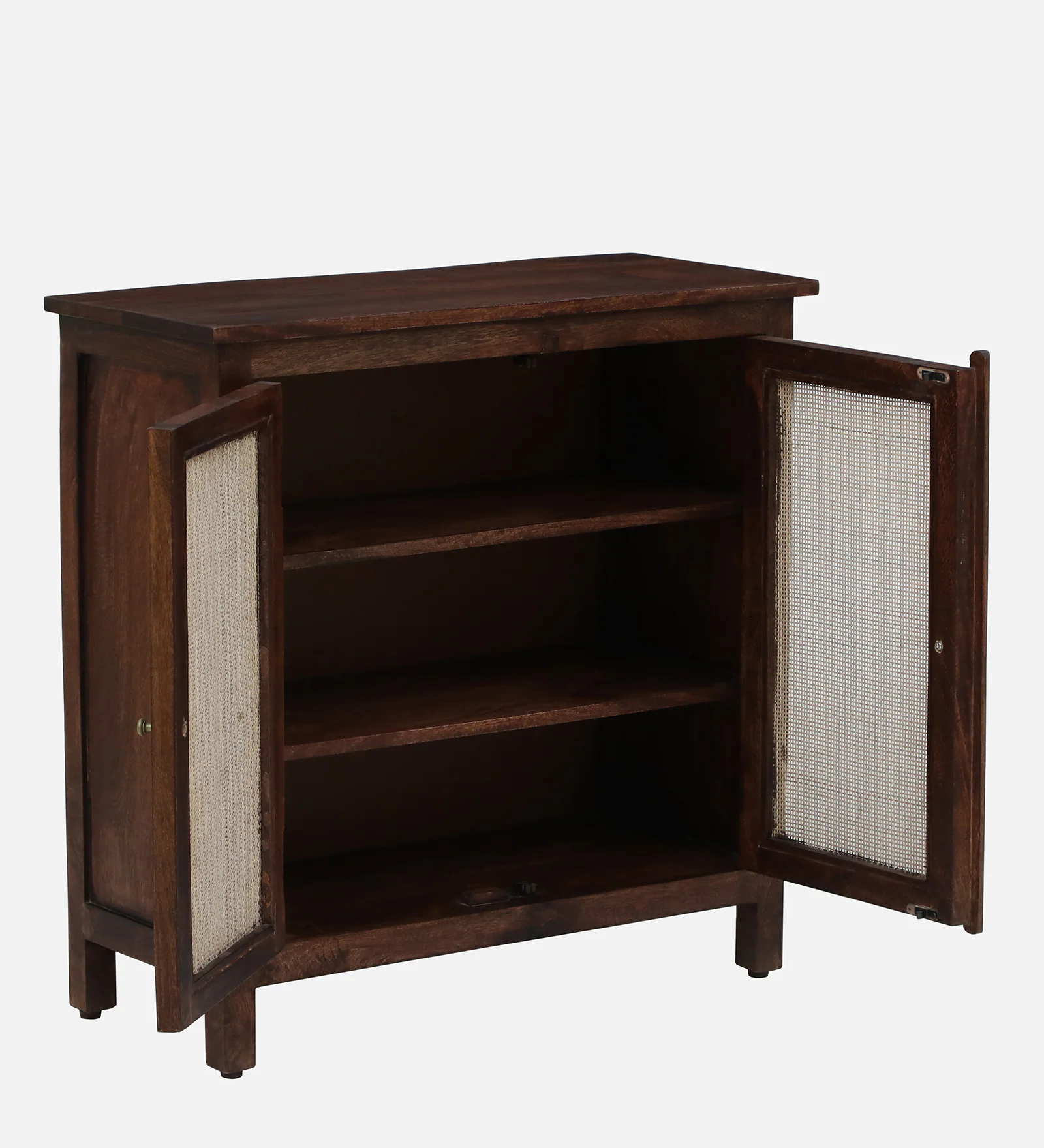 Norwick Sheesham Wood 2 Door Storage Cabinet in Rustic Walnut Finish - Image 7