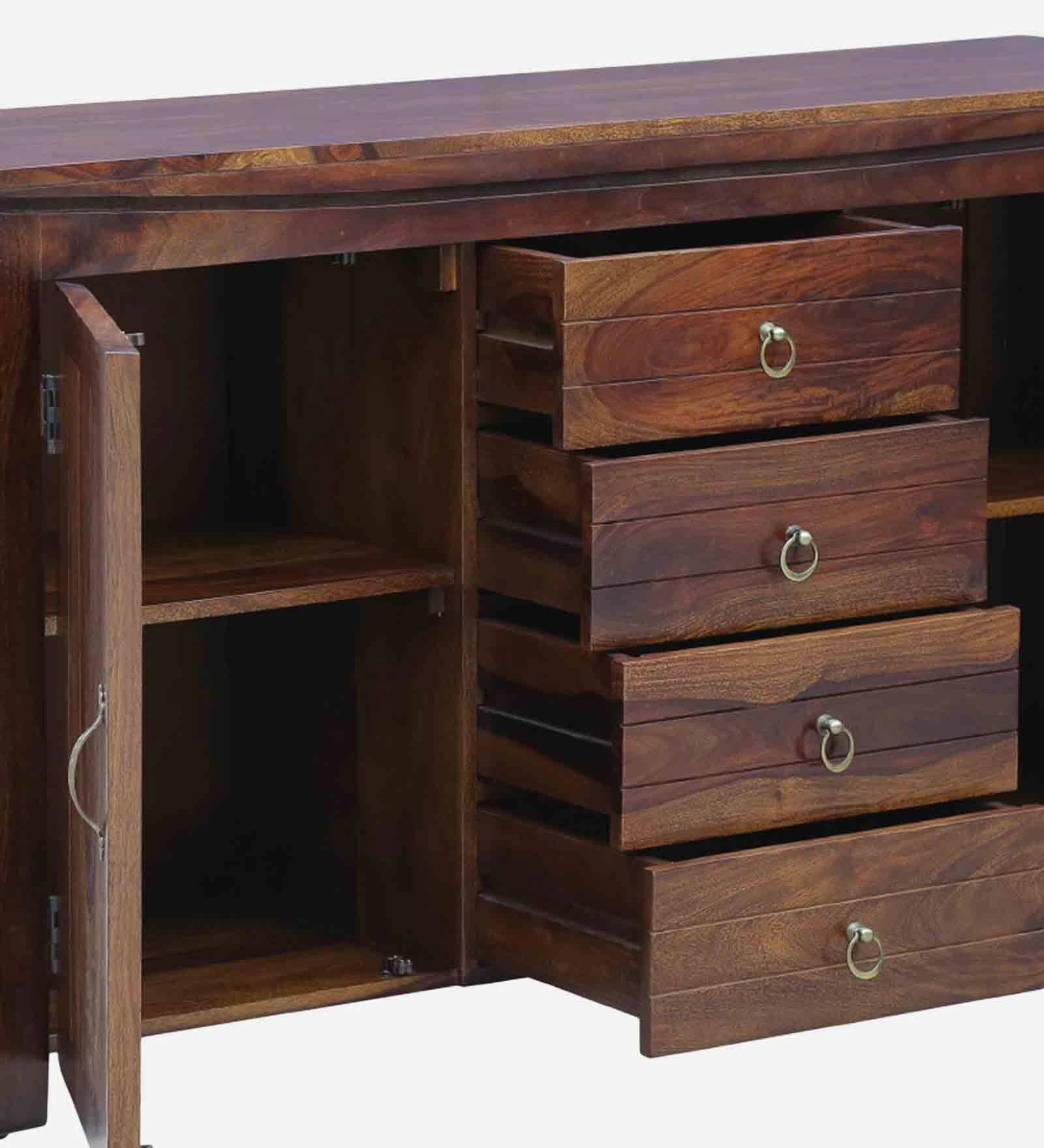 Orlena Solid Sheesham Wood Cabinet with Elegant Contemporary Design - Image 8