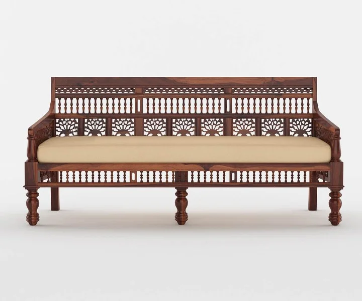 Oakmere Premium Natural Finish Wooden Sofa Set - Image 3