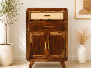 Oakmere Premium Solid Wood Cabinet with Elegant Storage Compartments