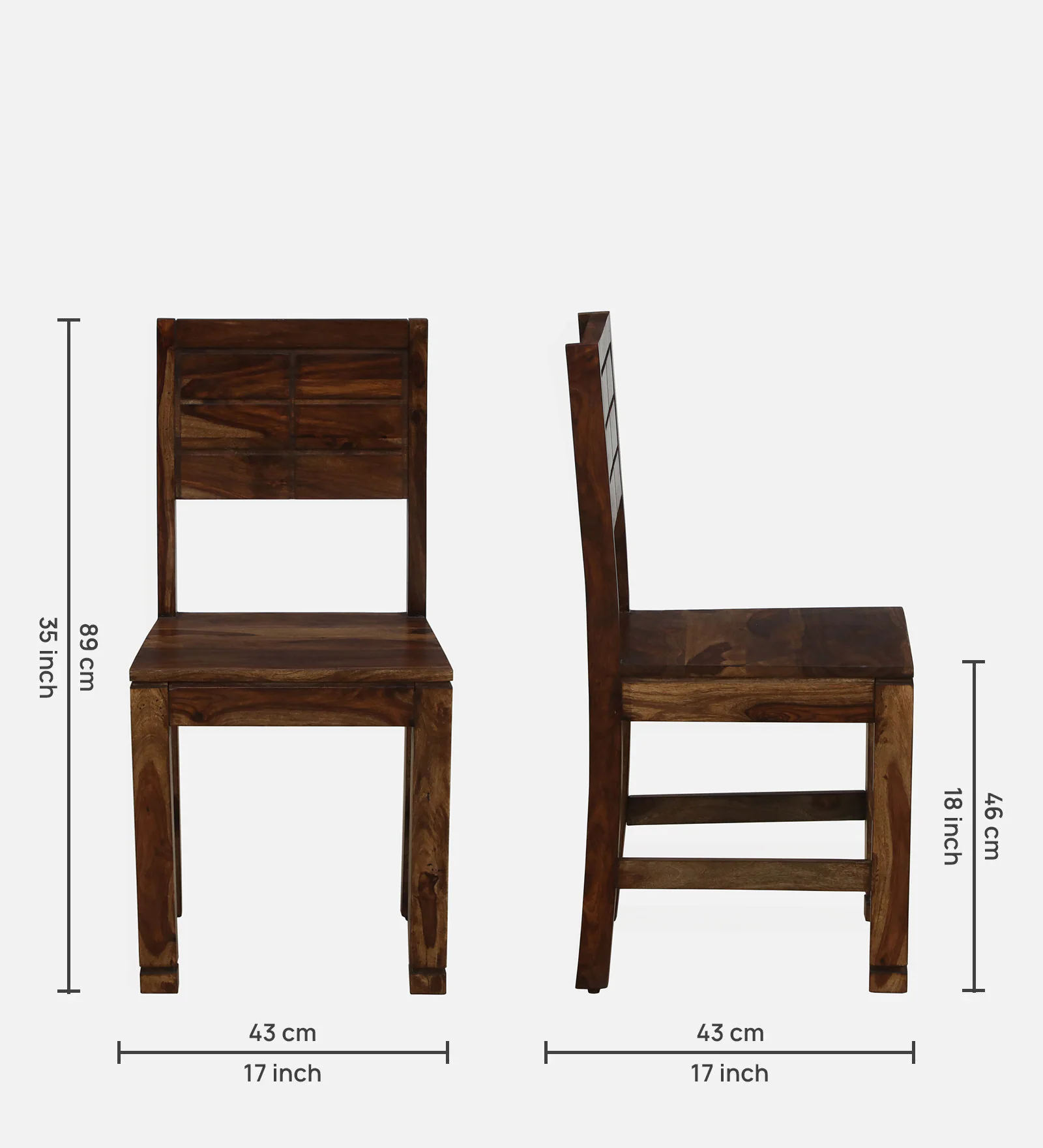 Oakmere Solid Sheesham Wood 6 Seater Dining Set with Cushioned Chairs - Image 4