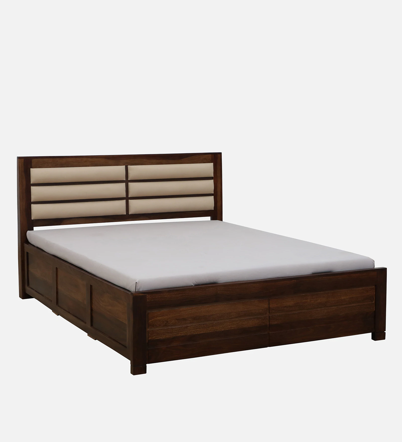 Oakridge Handcrafted Sheesham Wood Double Bed in Walnut Finish - Image 4