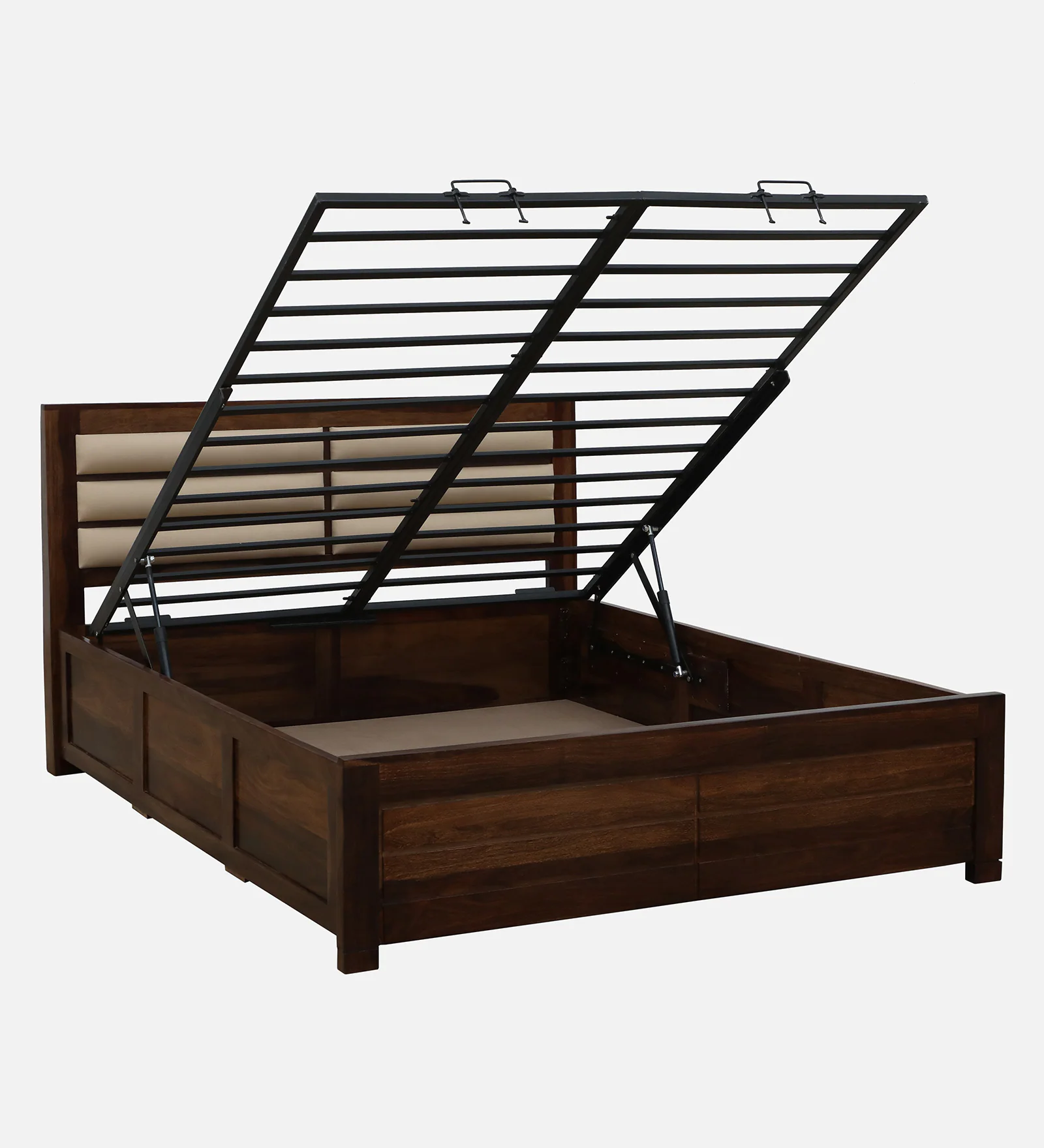 Oakridge Handcrafted Sheesham Wood Double Bed in Walnut Finish - Image 7